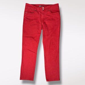 Levi’s Red Mid Rise Skinny Jeans Stretch Approx. Size 8